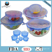 6PC Silicone Stretch Lid, Hot Kitchen Silicone Food Cover SL16
